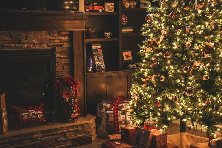 Explore creative ways to transform your living room into a cozy holiday haven.